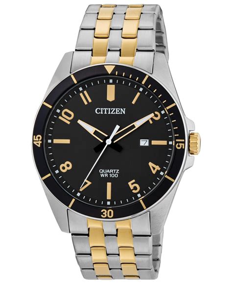 Citizen Quartz Two Tone Stainless Steel Bracelet Watch 42mm For Men Lyst