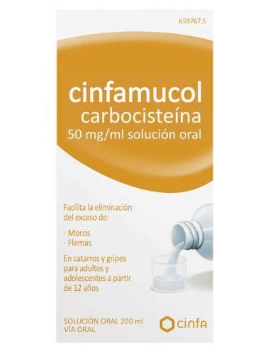 Cinfamucol Carbociste Na Mg Sobres Soluci N Oral Ib Ez Fa