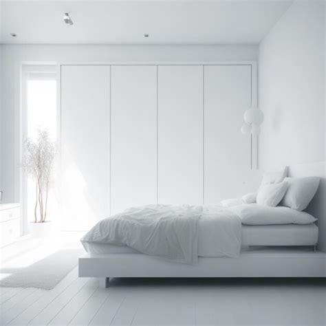 Premium AI Image | bedroom background with a minimalist interior