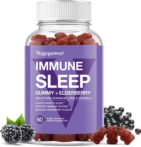 Amazon Vegepower Immune Sleep Gummy Melatonin Elderberry