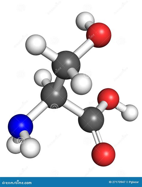 Serine Molecule Royalty Free Stock Photography Image