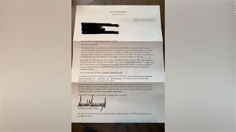 People Receiving Stimulus Checks Get Letter Signed By President Donald