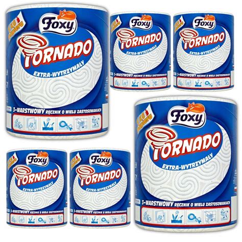 FOXY TORNADO ręcznik 3WARSTW kuchenny papierowy MEGA MOCNY 6szt