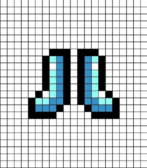 Diamond Boots Pixel Art | Pixel art pattern, Pixel art templates, Pixel art