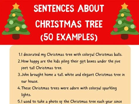 Sentences About Christmas Tree 50 Examples Englishgrammarsoft