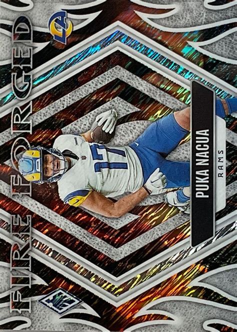 Puka Nacua 2023 Phoenix FF 8 Fire Forged White Shimmer SSP Price