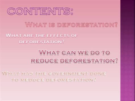 Deforestation Conservation Efforts Ppt