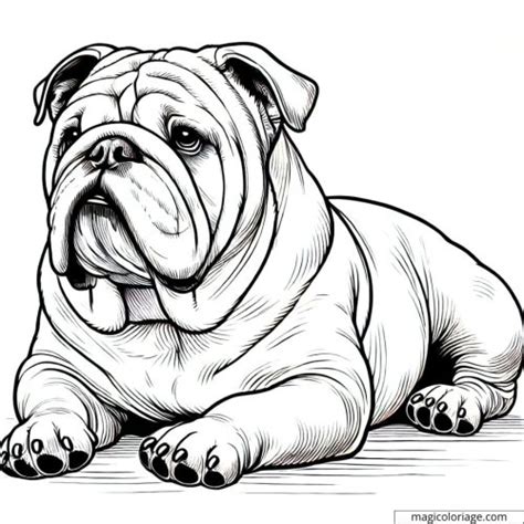 Coloriage Bouledogue à Imprimer Gratuitement