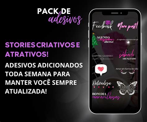 ADESIVOS PARA STORIES ATRATIVOS LASH Milena Gallan Fernandes Hotmart