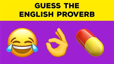 Guess The English Proverb By Emoji Youtube