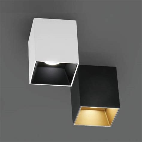square chrome led surface mounted light     piece