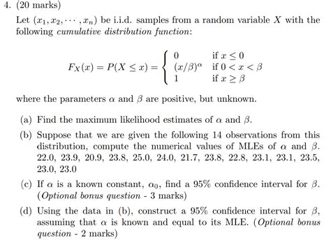 Let X1 X2 ⋯ Xn Be I I D Samples From A Random