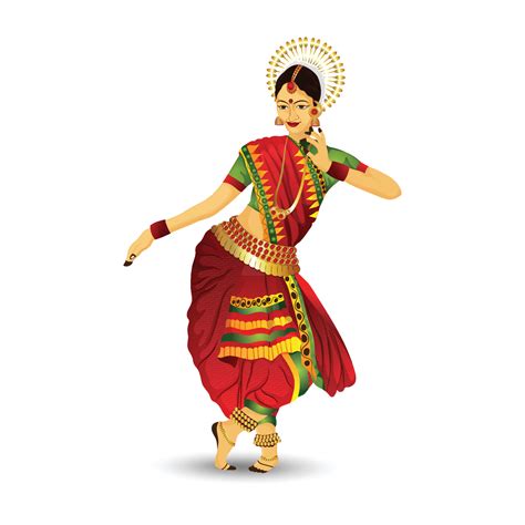 Woman Dancer Performing Bharatnatyam On White Background 23864282