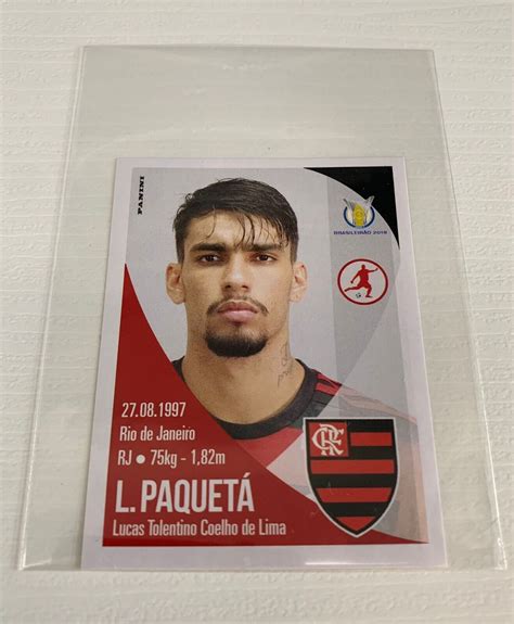 Panini Campeonato Brasileiro Sticker Lucas Paqueta True Rookie