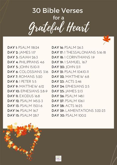 30 Gratitude Bible Verses Printable - The Holy Mess