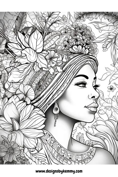 African Women Coloring Pages Colorfulfam Free Premium Coloring