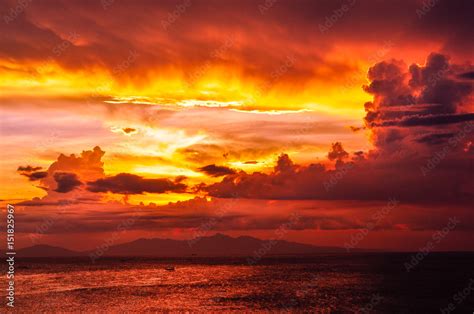 Sunset Over Manila Bay - Philippines Stock Photo | Adobe Stock