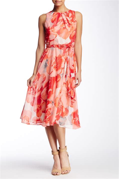 Sleeveless Floral Chiffon Midi Dress Chiffon Midi Dress Floral