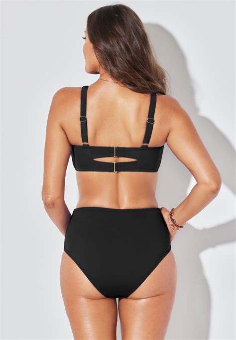 Twist Front High Waist Bikini Set Swimsuits For All