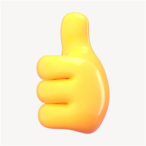 3D thumbs emoji collage element | Premium PSD - rawpixel