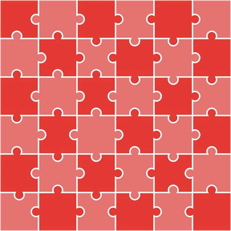 Red jigsaw pattern. jigsaw line pattern. jigsaw seamless pattern ...