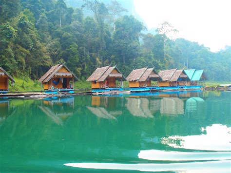 Floating Bungalows in Khao Sok National Park, Thailand