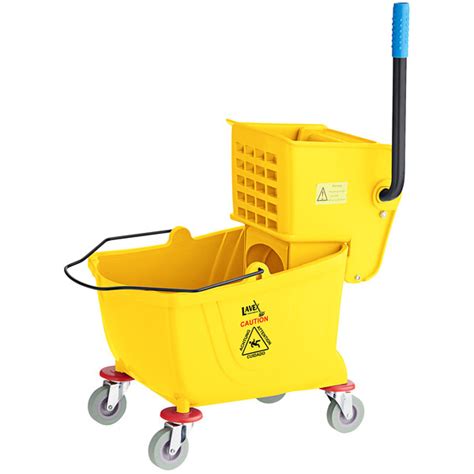 Lavex Janitorial Qt Yellow Mop Bucket And Side Press Wringer Combo