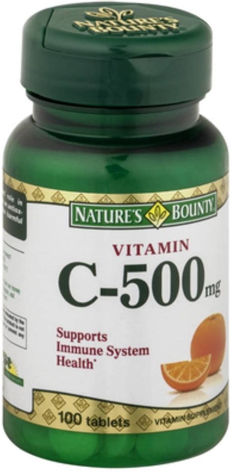 Nature S Bounty Vitamin C 500 Mg Tablets 100 Ea Pack Of 2 Walmart