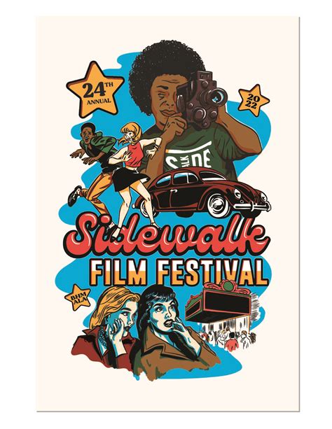 "Sidewalk Film Festival Scene" Poster — Yellowhammer Creative