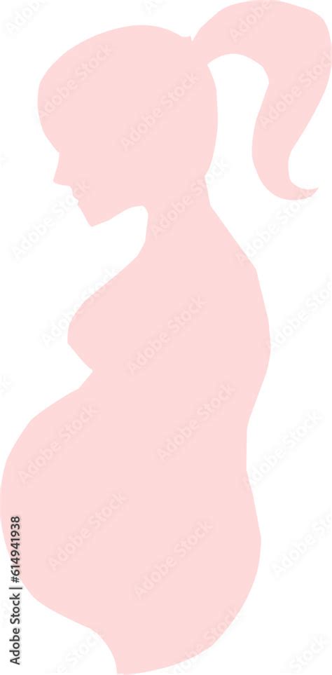 Vetor De Pregnant Woman Symbol Icon In Pink Silhouette Vector