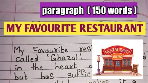 Essay On My Favourite Restaurant Paragraph My Favourite Restaurant In