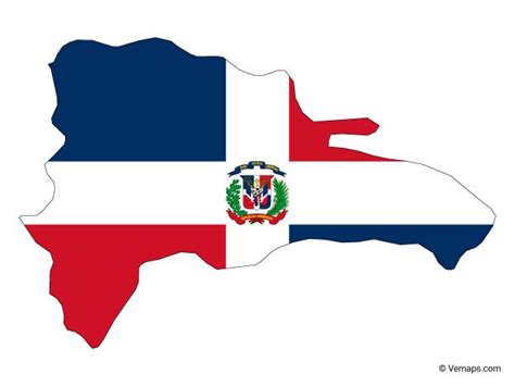 Flag Map of Dominican Republic | Free Vector Maps | Dominican republic ...