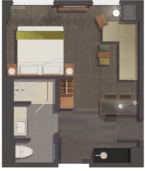 Embassy Suites 1 bed plan | Modern floor plans, Hotel floor plan ...