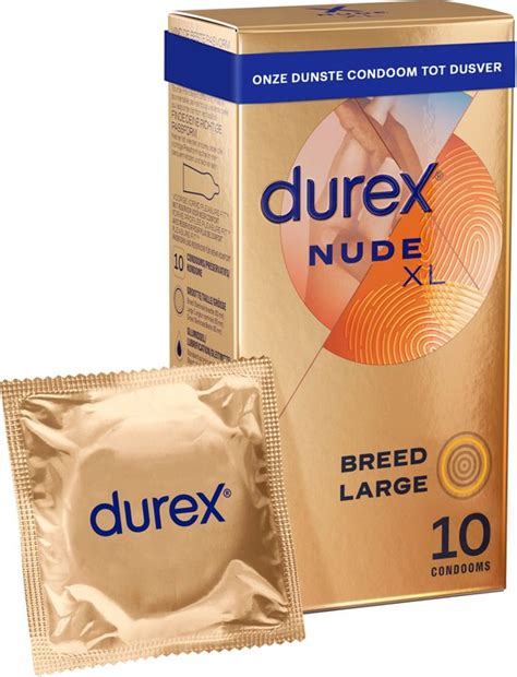 Durex Condooms Nude XL 10 St Huid Op Huid Gevoel Ultra Dun Bol