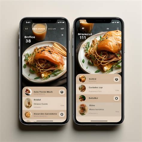 Premium AI Image Mobile App Design Of Food And Beverage Restaurant