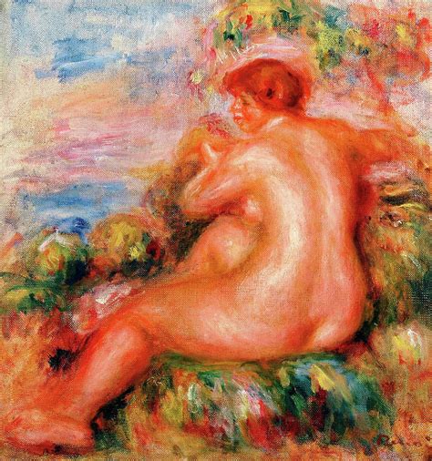 Naked Woman In A Landscape Digital Remastered Edition Painting By