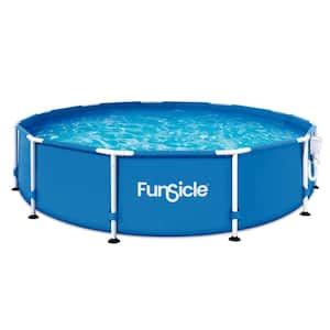 Intex 12 Ft Round 30 In D Metal Frame Set Above Ground Swimming Pool