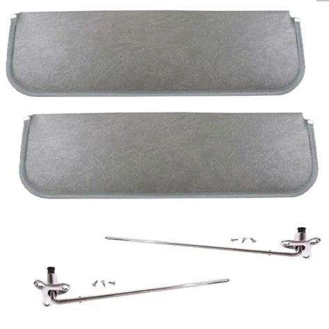 Ecklers Sunvisor Kit Chrome Brackets ReproGray 47 53