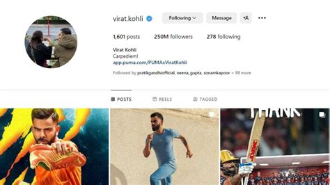 Virat Kohli reaches 250 million Instagram followers; first Indian to ...