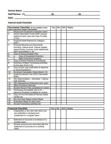 9 Financial Audit Checklist Template In Pdf Doc