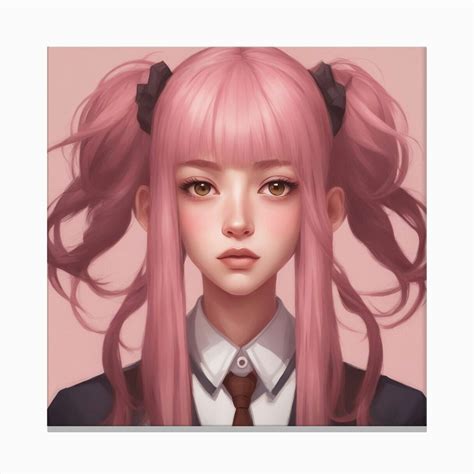 Anime Girl with pig tails Canvas Print by IslaNovella - Fy