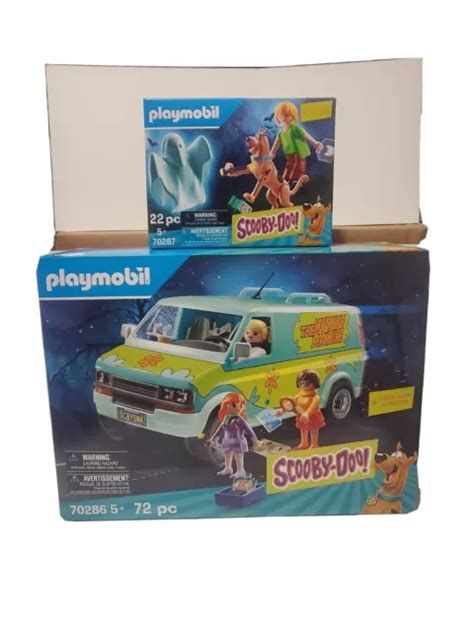 PLAYMOBIL SCOOBY DOO MYSTERY MACHINE BUS GHOST SET 70286 70287 BRAND