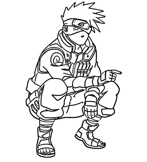 Desenho Para Colorir Naruto Kakashi - Desenho Para Colorir Naruto Kakashi