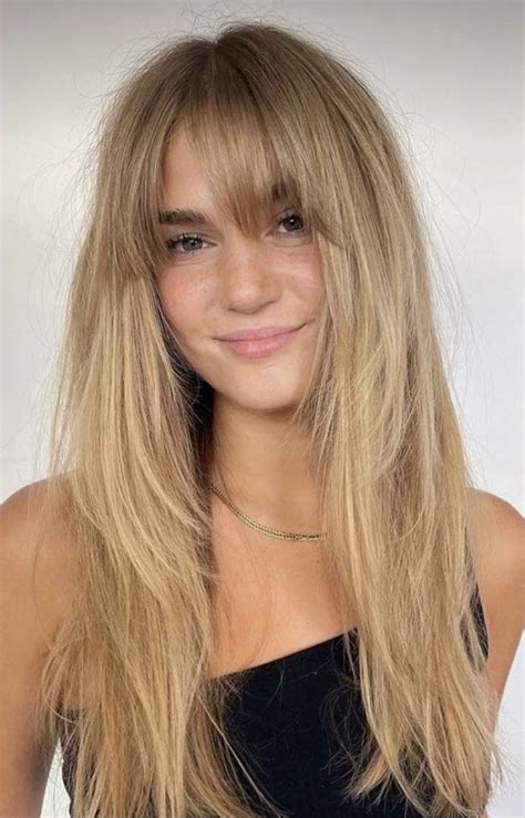 Pin On Hair Blonde Hair With Bangs Long Hair Styles Long Hair With