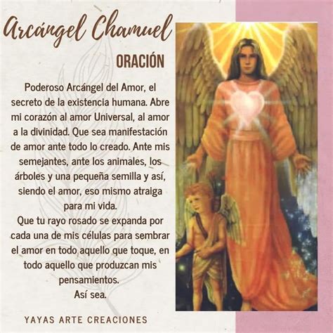 Oración del Arcángel Chamuel Spiritual life Spirituality Tarot