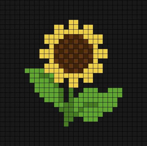 Sunflower Pixel Art | Dibujos, Artistas, Dibujo para mama