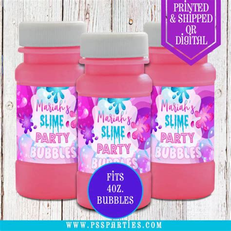 Slime Bubble Labels Bubble Labels Slime Party Slime | Etsy