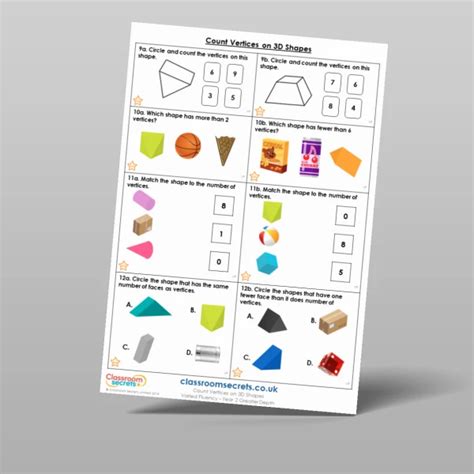 Count Vertices On 3d Shapes Varied Fluency Resource Classroom Secrets