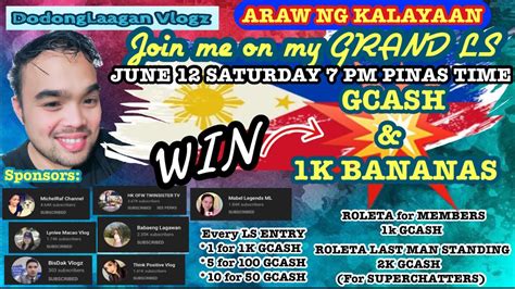 Join Me On My First Grand Live Stream Get A Chance To Win Gcash At