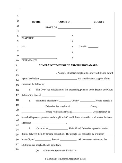 Arbitration award: Fill out & sign online | DocHub